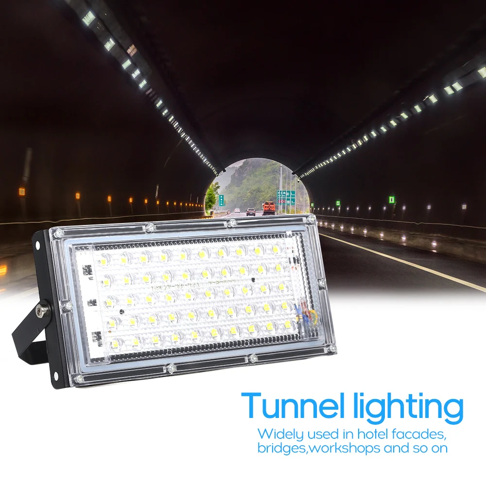 

led flood light 50W AC175-265V Energy Saving Outdoor Project Light Lightweight Large Area Illumination Aluminum Border 3000K