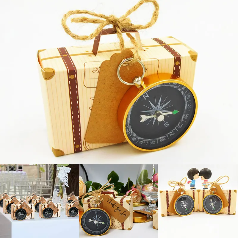 Благосклонности венчания коробки конфеты Karft Бумага подарок Коробки компас с