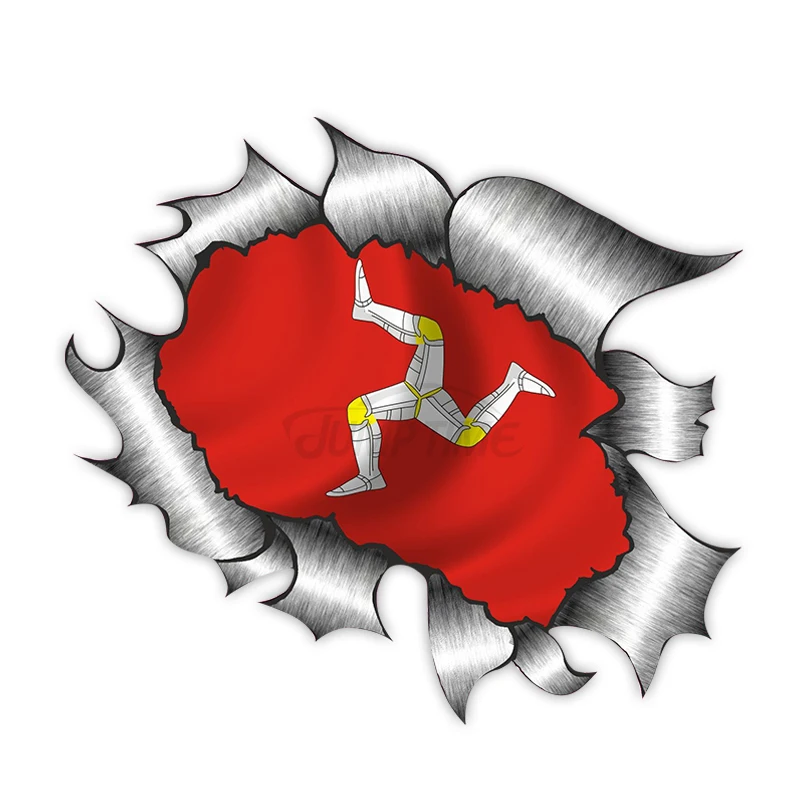 

Interesting Car Sticke Isle of Man Mann Manx Flag Car Window Motorcycle Decal Accessories Waterproof PVC 13cm X 13cm