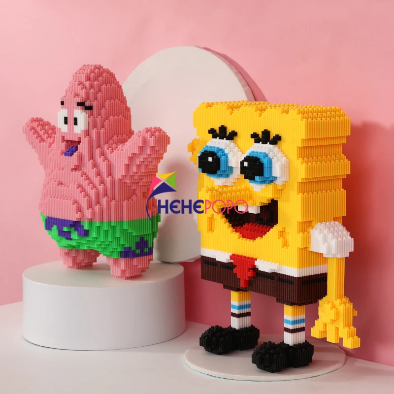 4300 шт. + Spongebobed соединение строительных блоков в Ирландском стиле С рисунком