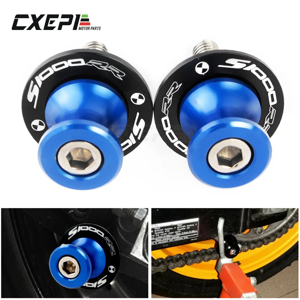 

For BMW S1000XR S1000RR 2014 2015 2016 2017 2018 2019 2020 2021 8MM Motorcycle SwingArm Sliders Spools CNC Swing Arm Stand Screw