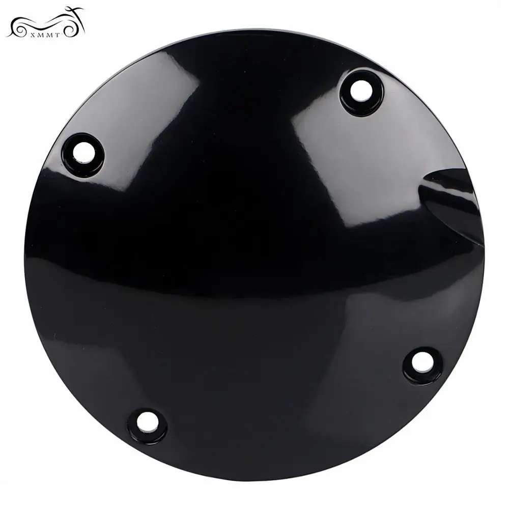 Черный ЧПУ Алюминиевый 4 отверстия глянцевый куполообразный Дерби клатч Чехол