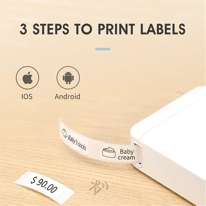 Портативный беспроводной термопринтер для этикеток ширина 15 мм | Компьютеры и
