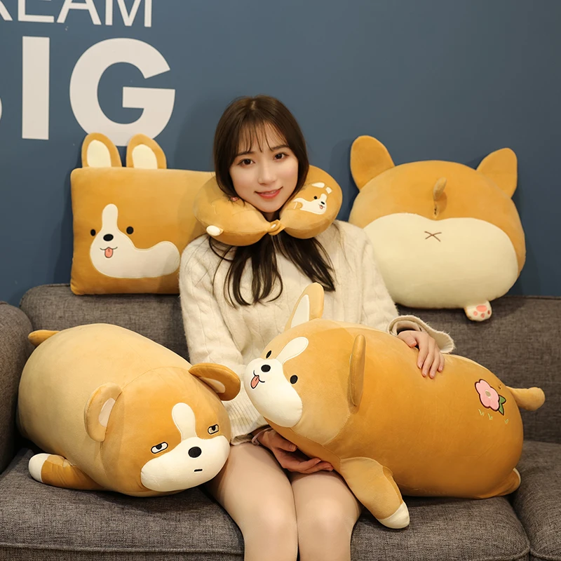 Супермягкая плюшевая набивная Подушка Jpan Shiba Inu подушка для путешествий