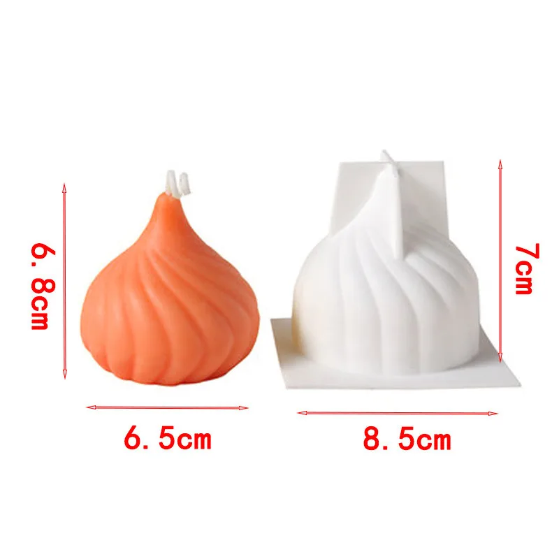 

Aromatherapy Candle Silicone Mold DIY 3D Cavity Cone Whirlwind Onion Candle Molds Handmade Candles Making Wax Mould Table Decor