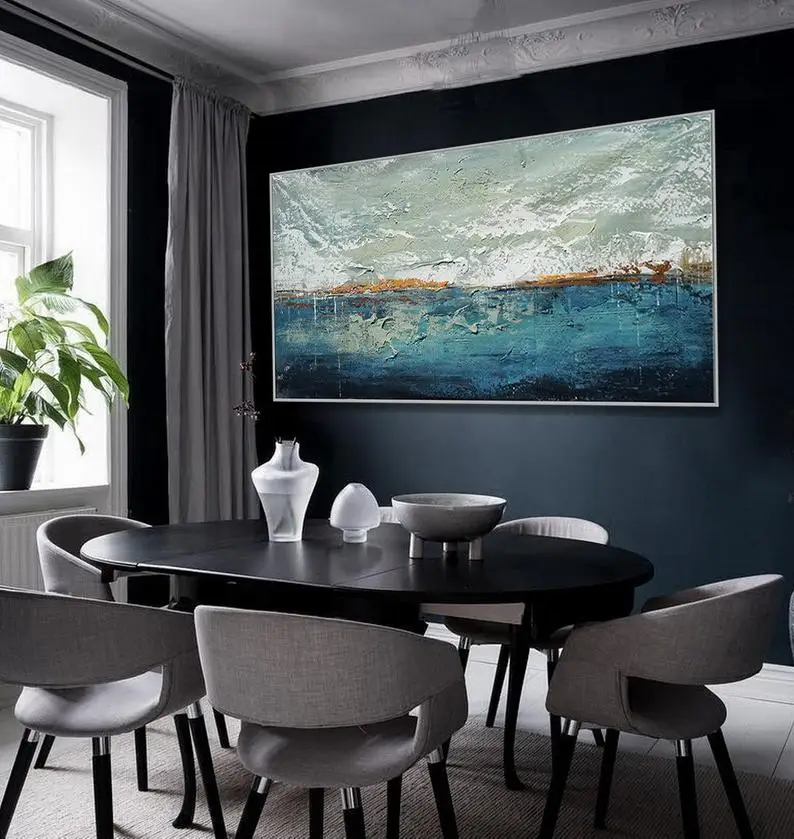 Koop Oversize Textuur Moderne Kunstwerk Abstract Acryl Schilderen Extra Grote Wall Art Geweven Hedendaagse Panoramisch Canvas Schilderij