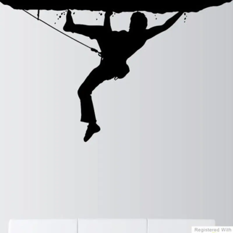 Наклейка на стену для скалолазания Виниловая наклейка альпиниста Декор