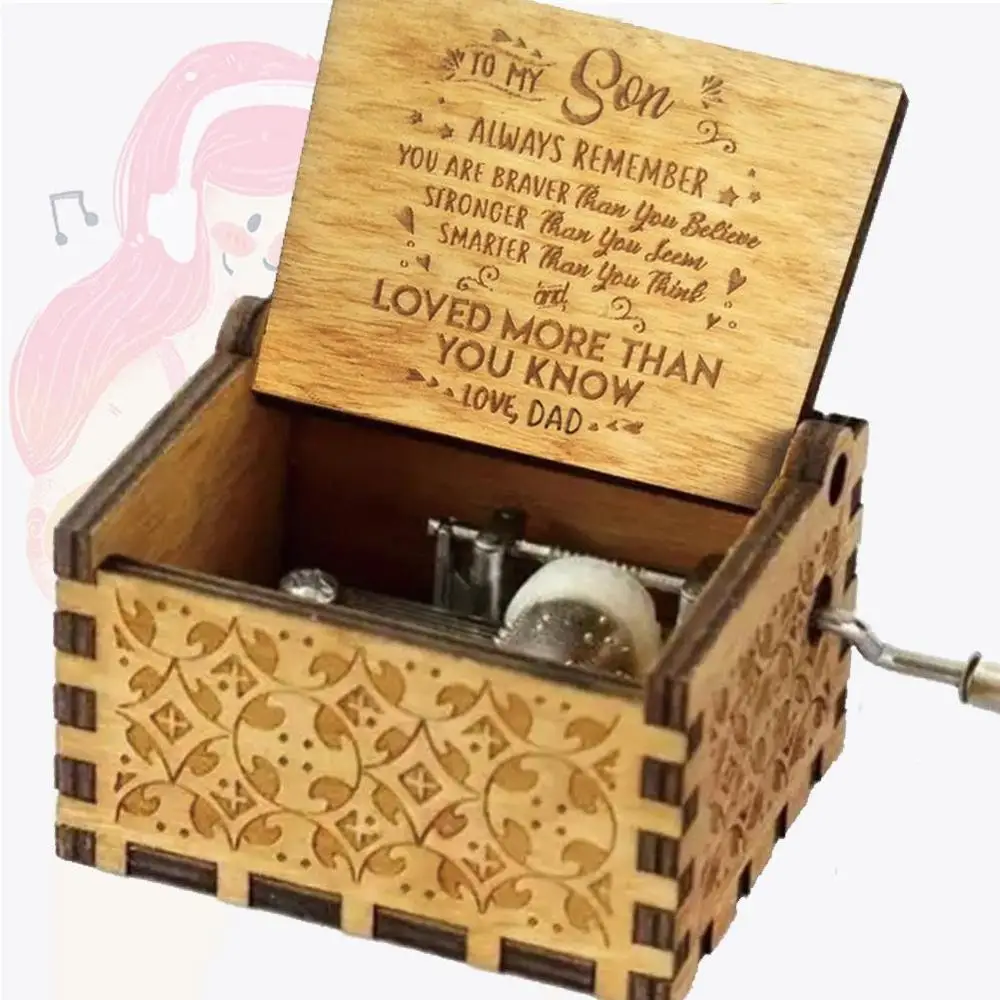 Антикварная резная деревянная музыкальная шкатулка мое солнце любовь папа