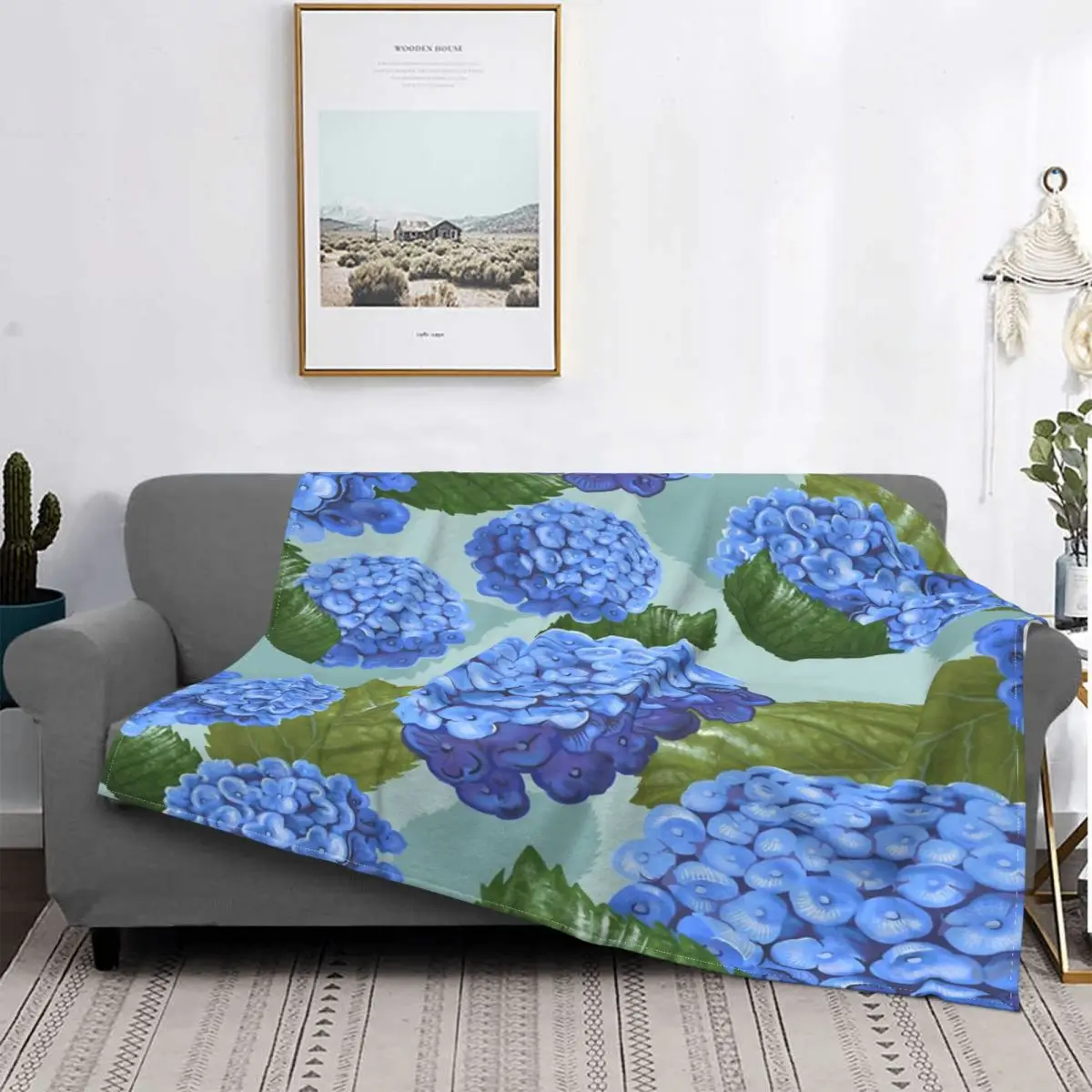 

Manta с цветочным принтом гортензии, colcha для cama, muselina a cuadros, manta polar mullida a cuadros, manta для детей