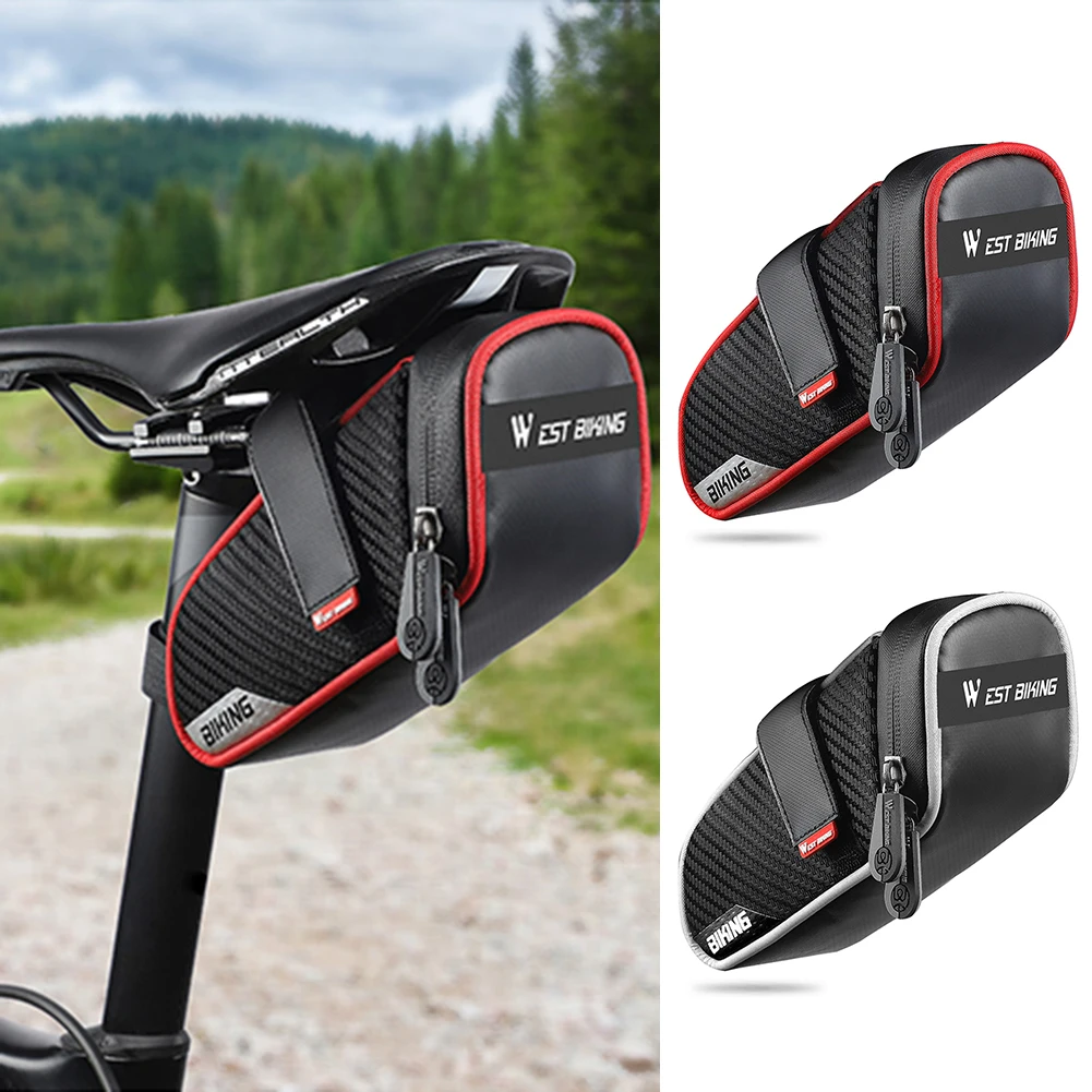 

Fully Waterproof Road Bike Tail Pouch Saddle Bags Bicycle Seat Zipper Storage Pannier Bags Cycling Riding Equipment