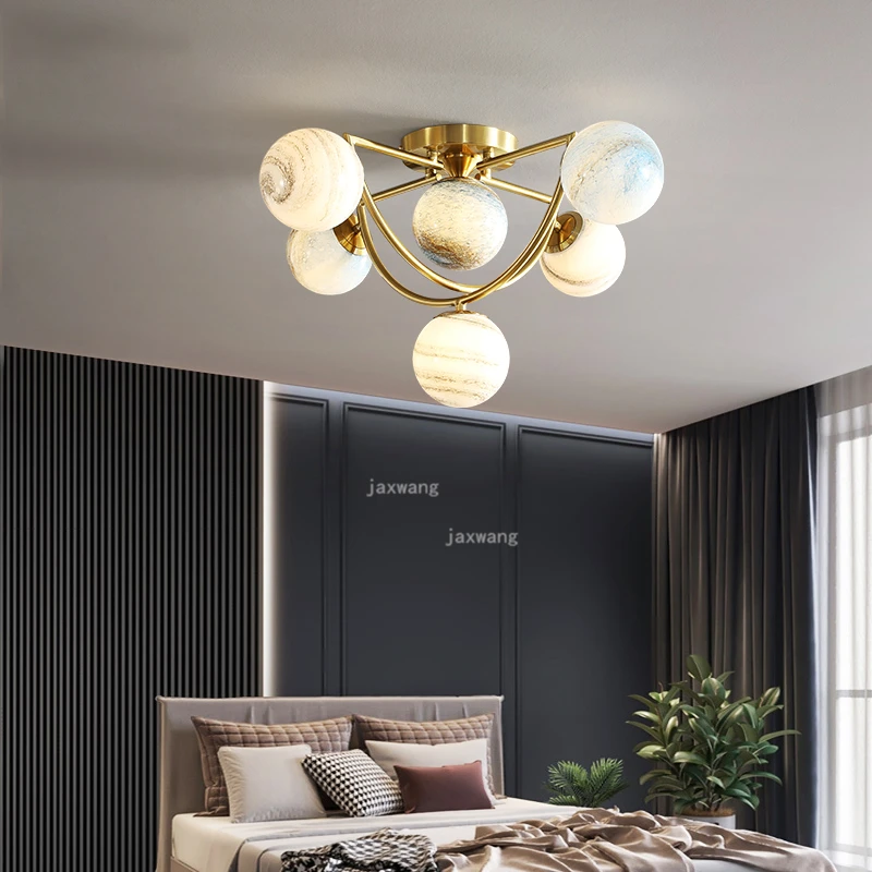 Light Luxury LED Glass Hanging Lamps Nordic Magic Bean Restaurant Chandeliers Modern Decor Living Room Chandelier Lighting | Освещение