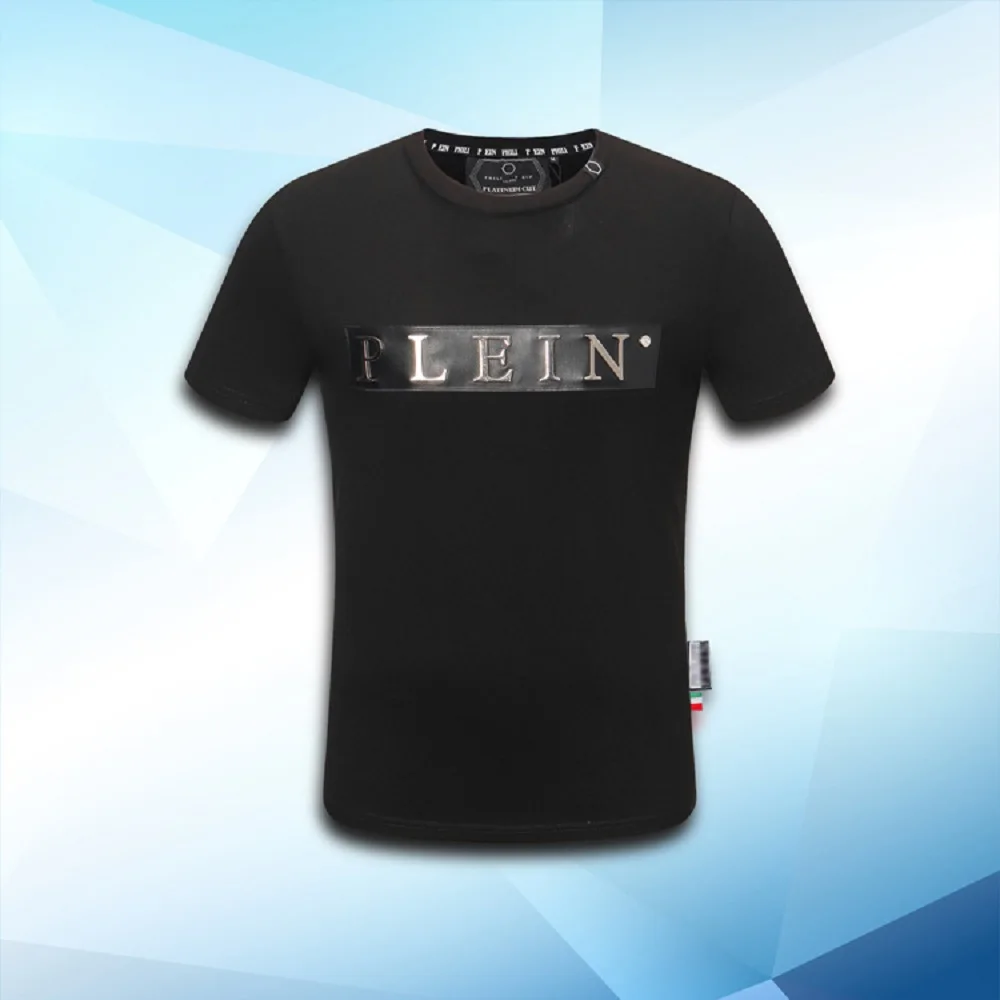 

Plein-Brand Summer Style T Shirt Men PP Black Skulls Tshirt Casual Cotton O-Neck Short Sleeve Top Tees High-quality T-Shirt Men