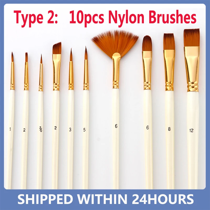 12 шт. набор кистей для рисования мелкая деталь кисти миниатюрной акриловая