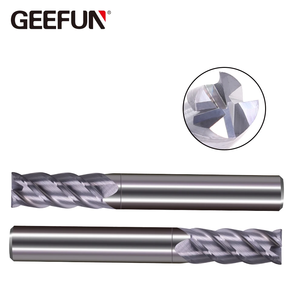 JF GES 5*13*5*50*4T твердосплавные 4 канавки торцевые фрезы с прямым хвостовиком фреза HRC70