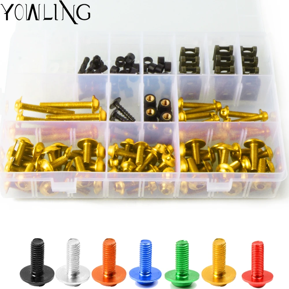 Мотоцикл Полный Обтекатель тела Болт Комплект винт Spire скорость крепежа зажим