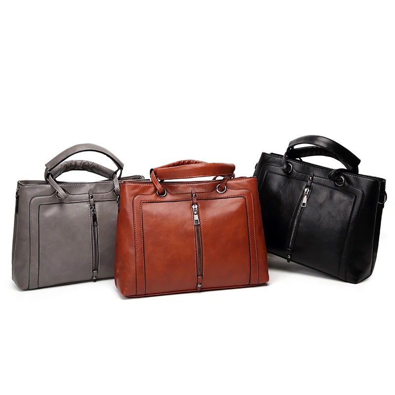 Женская сумка на плечо Tinkin однотонная винтажная Повседневная из искусственной