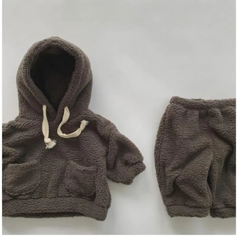 

songyu Baby Clothing Set Warm Todder Boys Suit Fleece Lining Boys Hooded Suit Baby Clothing Set Warm Todder Boys