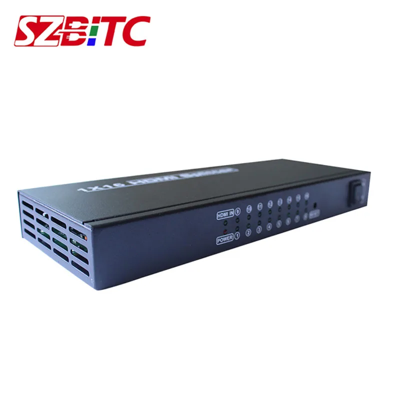 Разветвитель SZBITC 4k2K HDMI 1x16 видео распределение 1 в 16 Выход 1080P 3D EDID для DVD HDTV с