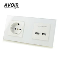 avoir de eu standard plug wall socket dual usb charging port socket power adapter double socket electrical outlet
