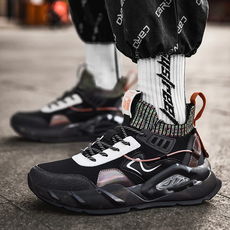 

Summer Mens Shoes Breathable Chaussures Pour Hommes Mesh Black Zapatos Casuales High Quality Chunky Sneakers Men Erkek Ayakkabi