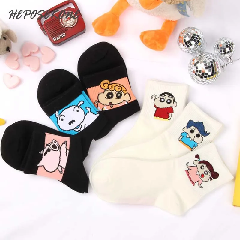 

Носки женские, осенне-зимние, с рисунком, в японском стиле Харадзюку