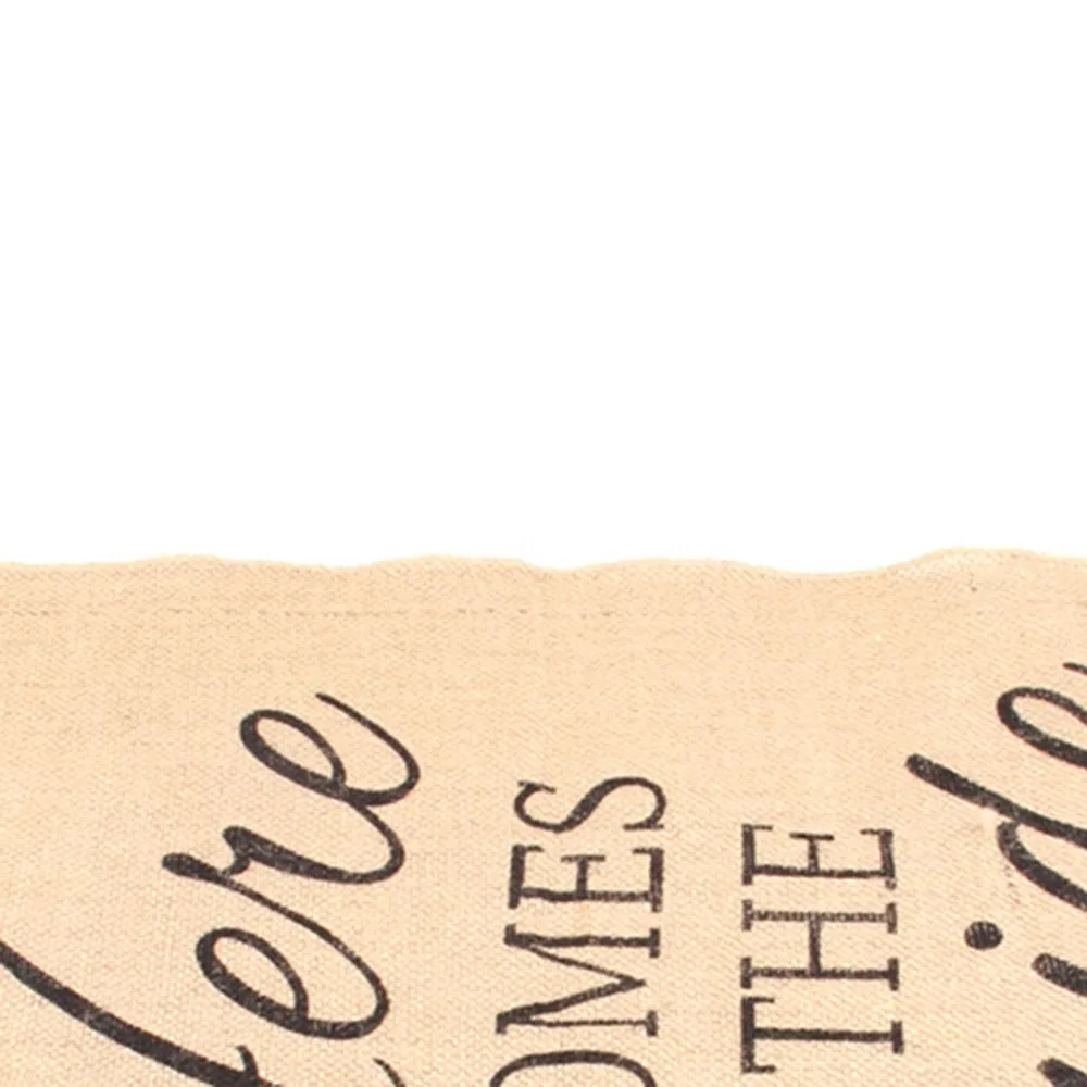 Льняные Висячие свадебные плакаты здесь приходит Невеста лозунг Флаг Свадебные