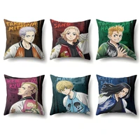 tokyo revenger sleeping pillowcase cartoon print pillow cover anime cushion case cosplay accessories 45x45cm