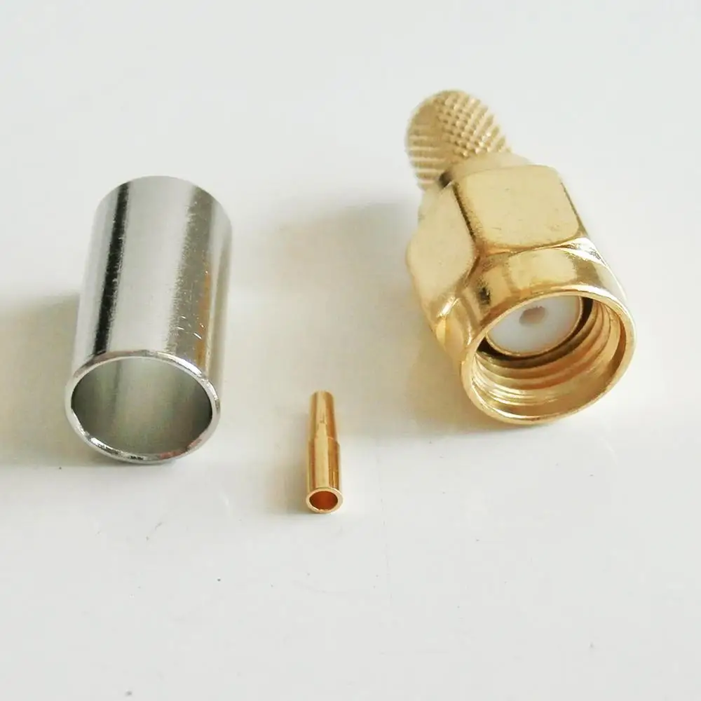 1X шт RP SMA RPSMA армированным пластиком Мужской обжимные клещи для LMR195 RG58 RG142 RG223 RG400