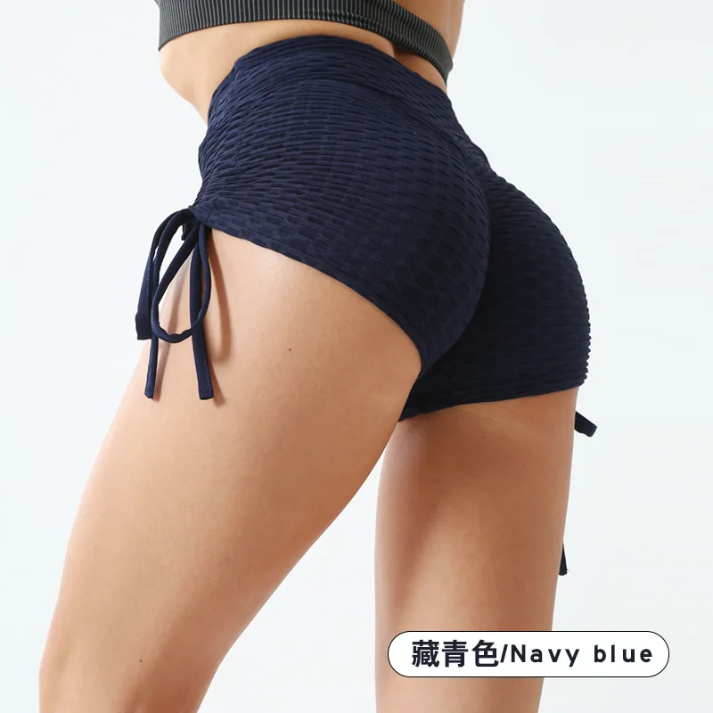 

Hot Selling European and American Hot Style Drawstring Bubble Shorts Ladies Yoga Bow Sports Bottoming Fitness Pants