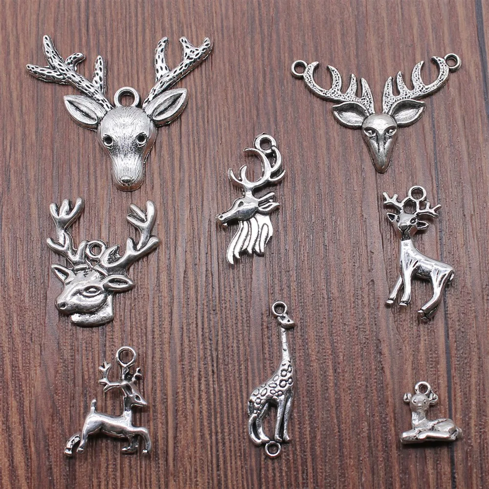 20 шт. / Лот подвески Рождественский олень для изготовления ювелирных изделий