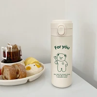 350450ml large capacity cute bear thermos insulation cup 304 stainless steel water bottle car vacuum flask portable travel