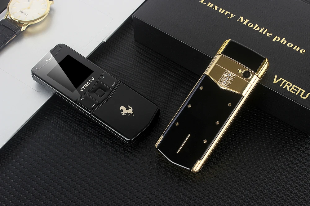 Роскошный Металлический ползунок для телефона с двумя sim-картами Bluetooth Dialer MP3 Вибрация мобильный телефон с камерой FM