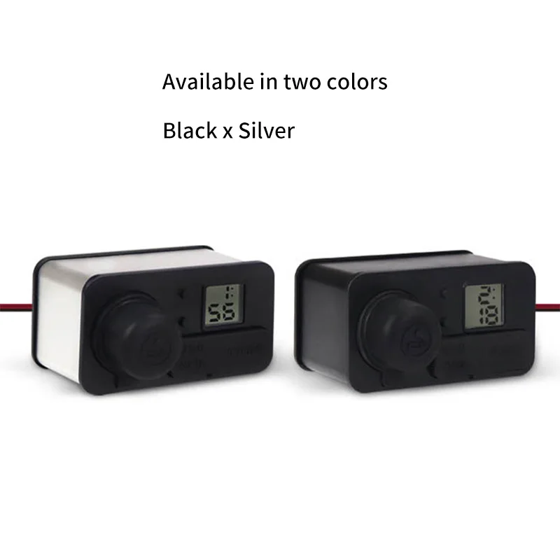 

DC12V Motorcycle Waterproof Universally Phone-Charger-Adapter Voltmeter Cigarette Lighter Socket Adapter Timetable