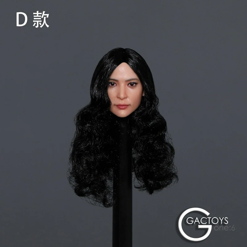 

GACTOYS GC039 A/B/C/D 1/6 Asian Black Hair Beauty Girl Head Sculpt Carving for 12'' Female Action Figure Body