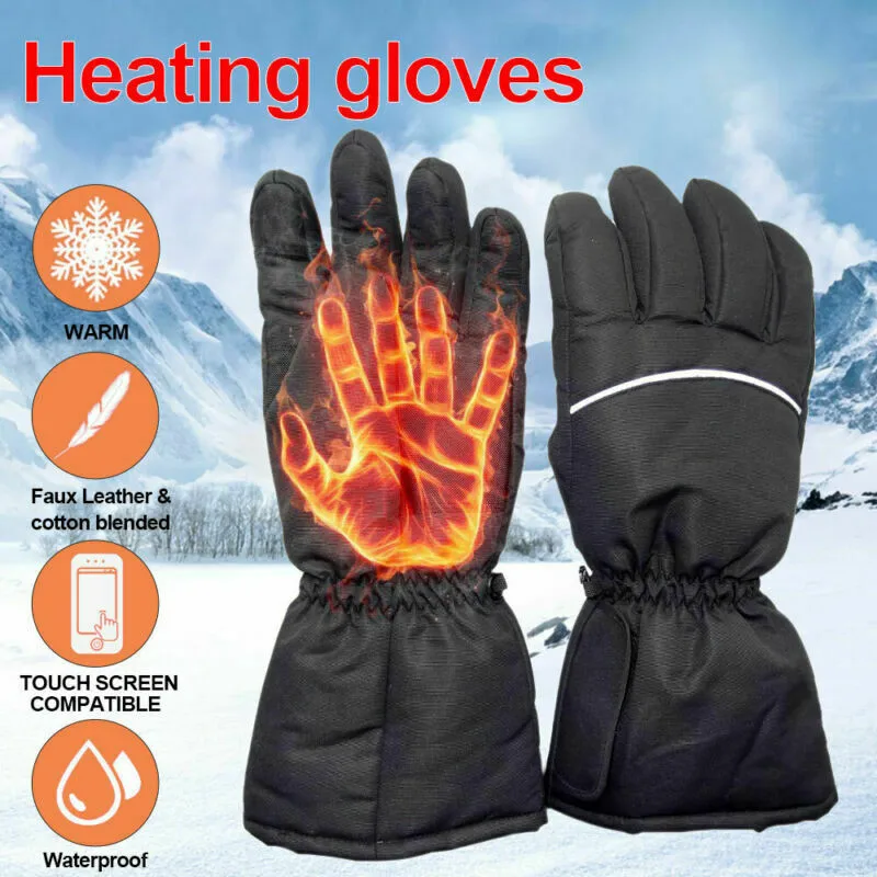 Motorcycle Electric Heated Gloves Winter Warm Gloves Men's Gloves Outdoor Sports Cotton Polyester Mittens Motorcycle Accessories enlarge