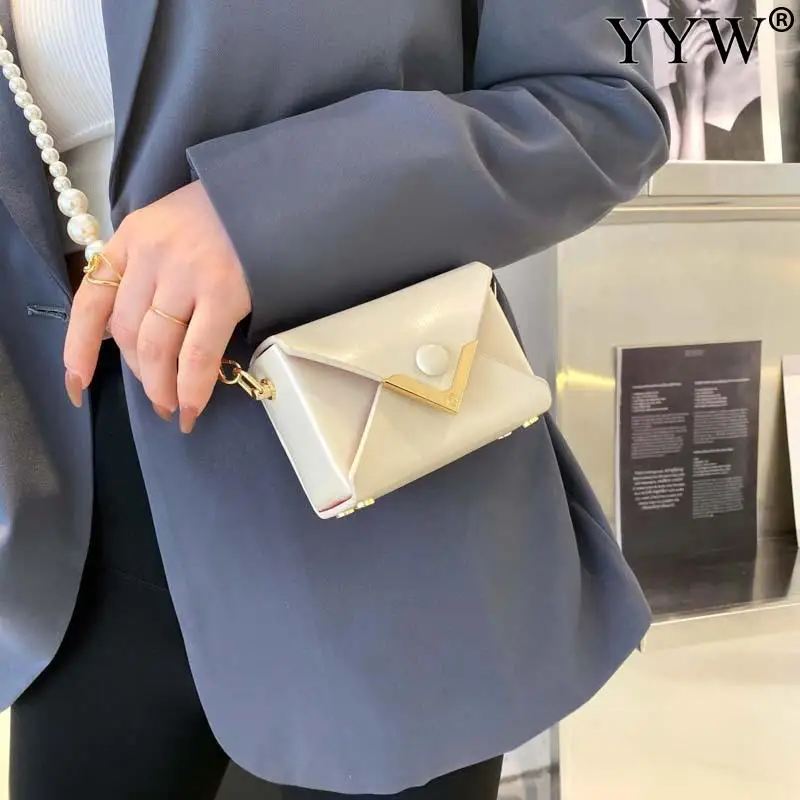 

Mini Envelope Crossbody Bag Fashin Women's Branded Trending Shoulder Metal Handbags Small Clutches Top Handle Bag Fashion New