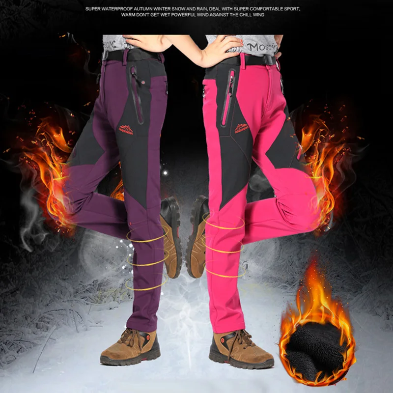 Женский теплый лыжный костюм водонепроницаемая ветрозащитная куртка и штаны для