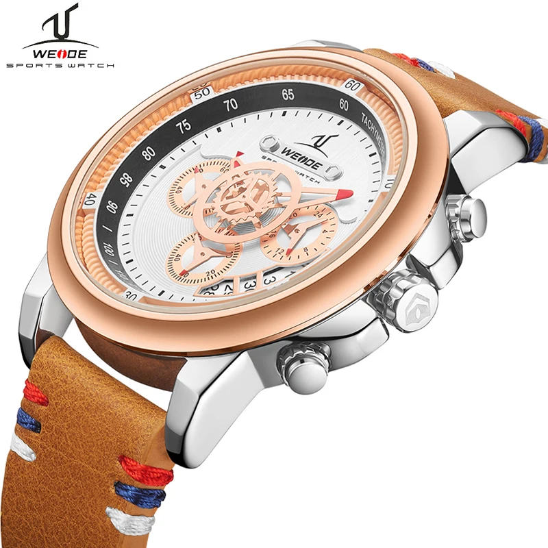 Часы наручные Weide мужские кварцевые роскошные брендовые водонепроницаемые