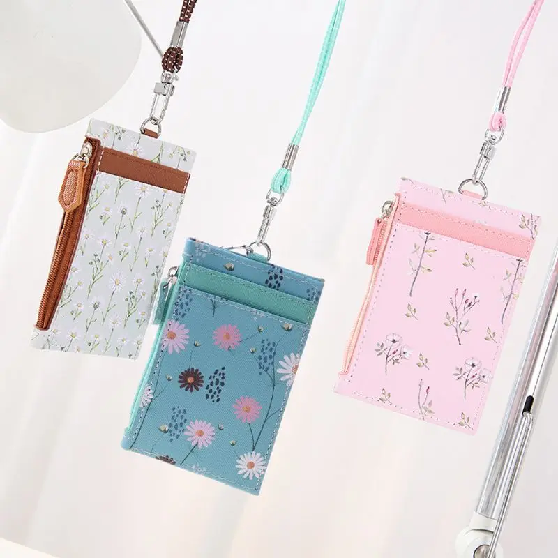 Модный женский портативный кожаный бейдж для удостоверения личности держатель