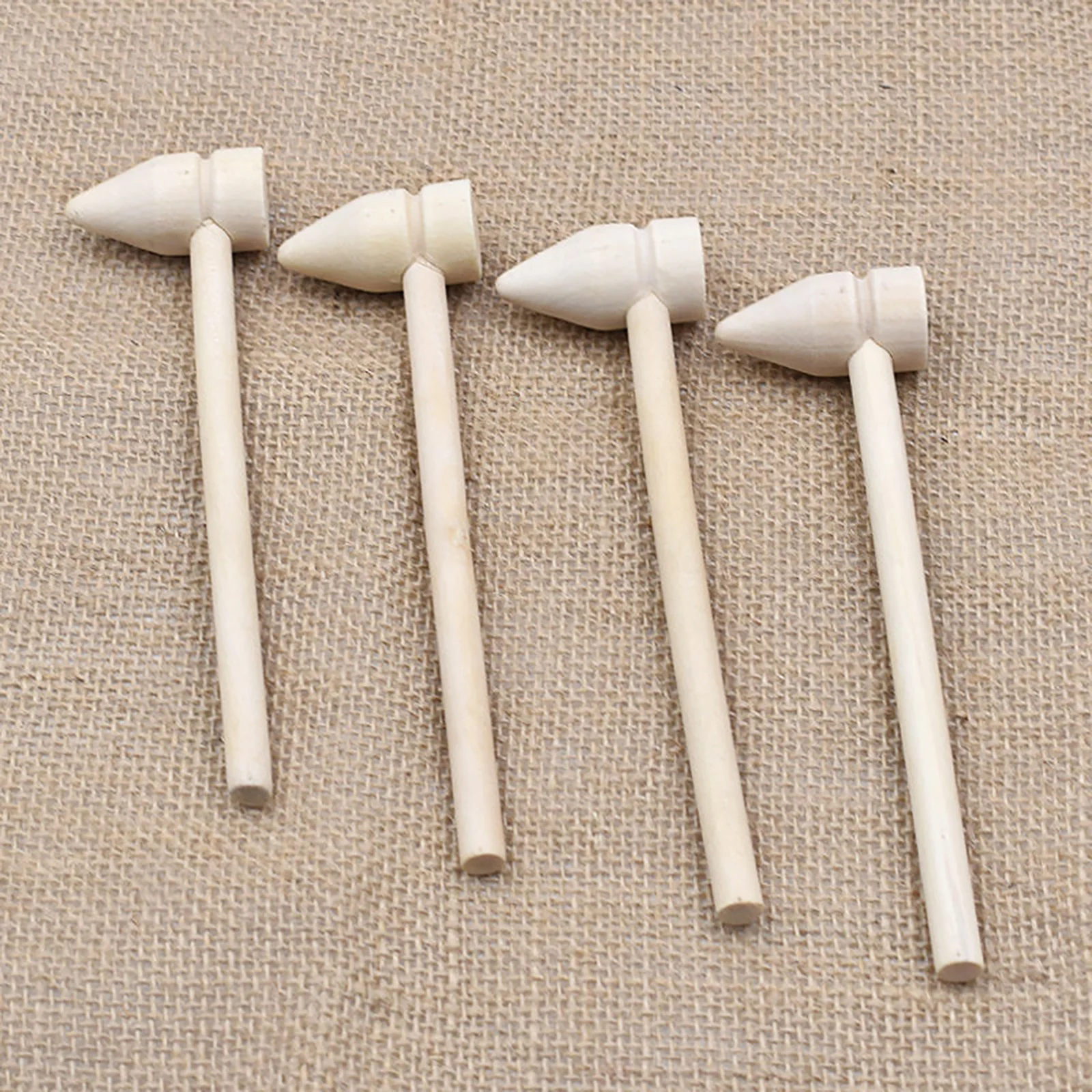 

10 Pcs Wooden Crab Hammer Toys Solid Wood Flat Head Hitting Hammer Mallets Mini Hammers Practical Educational Toy For Kid Home