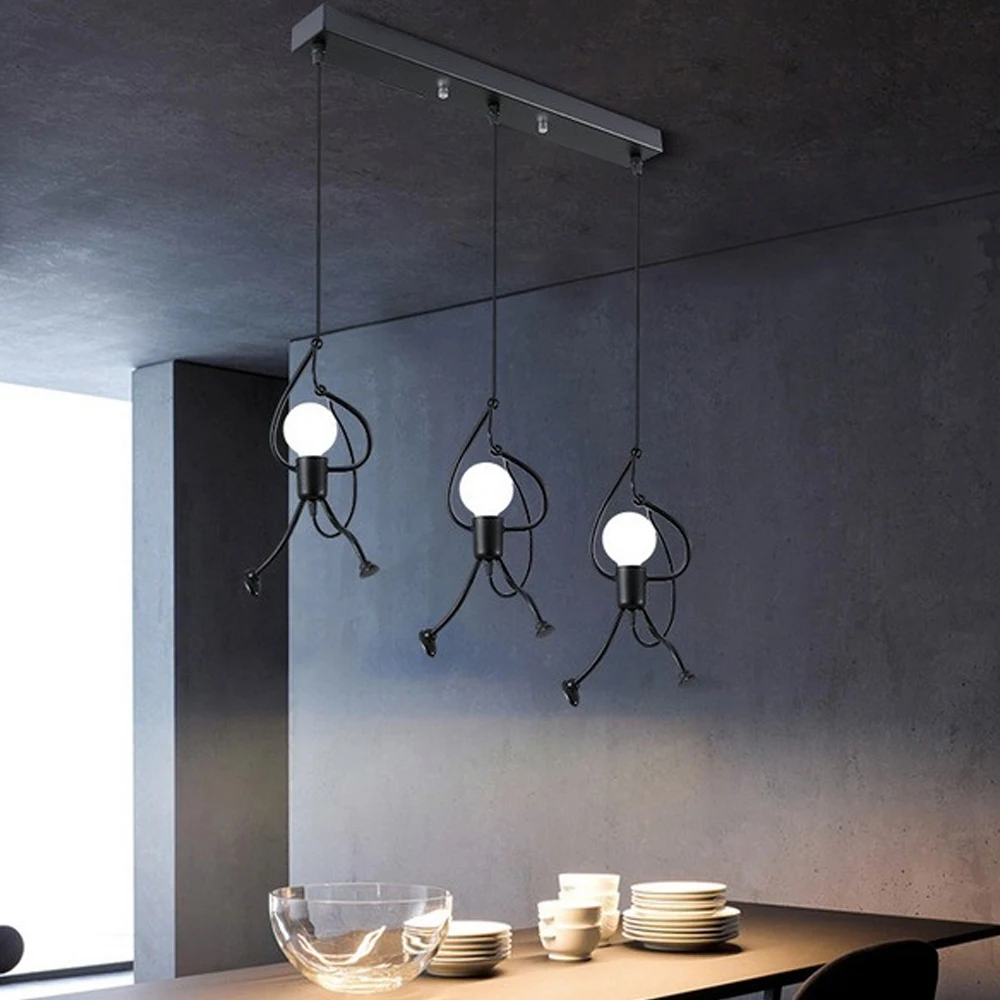 

Modern Chandelier Creative Villain Bedroom Lamp Nordic Swing Light Adjustable Height Chandelier Night Lights Living Room Decor