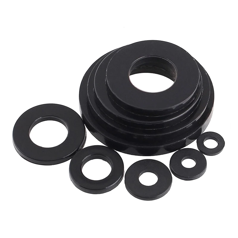 

100pcs M2 M2.5 M3 M4 M5 M6 M8 M10 M12 M14 M16 M18 M20 White Black Plastic Nylon Flat Washer Plane Spacer Insulation Gasket Ring