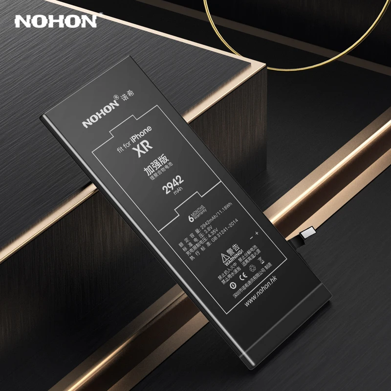 NOHON батарея для iPhone XR X 8 7 6 S SE Замена Оригинальная iPhone6S iPhone6 iPhone7 iPhone8 Высокая