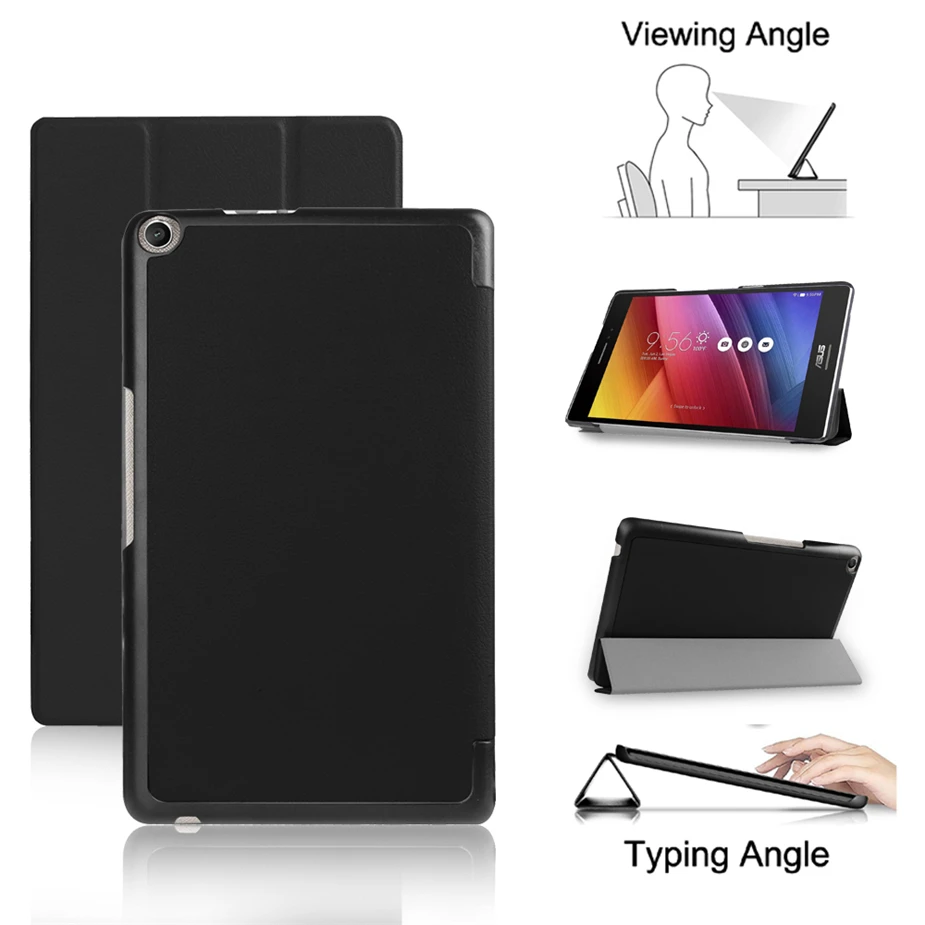 Трехслойный Магнитный смарт чехол из полиуретановой кожи для Asus Zenpad 8 0 Z380 Z380C Z380KL
