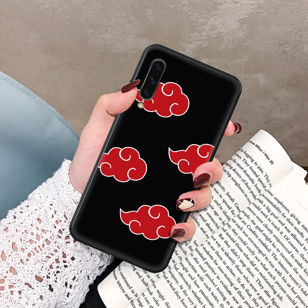 

Naruto logo pattern Shippuden Phone Case For Samsung Galaxy A 5 7 8 10 20 20E 21S 30 30S 40 50 51 70 71 black Coque Tpu Hoesjes