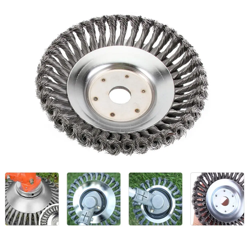 

1 Pc 8 Inch Steel Wire Brush Cutter Trimmer Head Trimmer Head