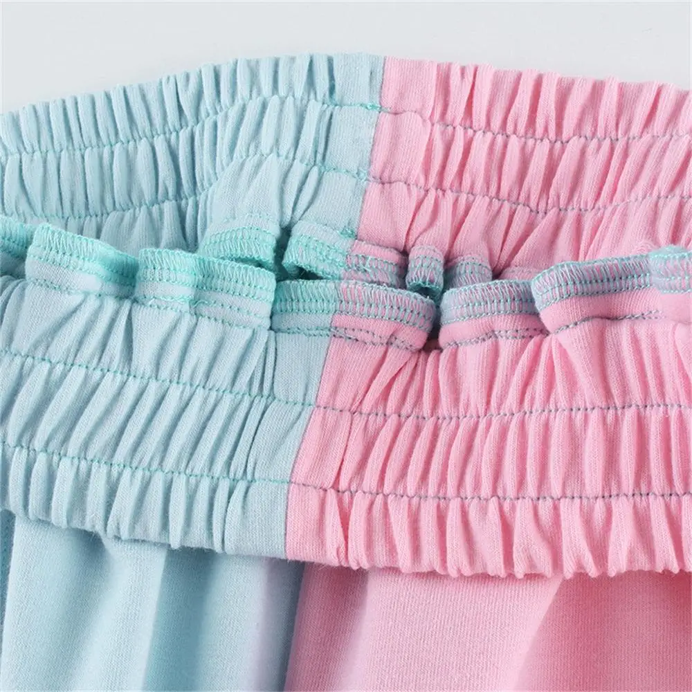 

2021 Casual Loose Women Jogger Sweatpants Casual Pink Blue Patchwork High Waist Ladies Trousers Female Hip Hop Pant Streetwear