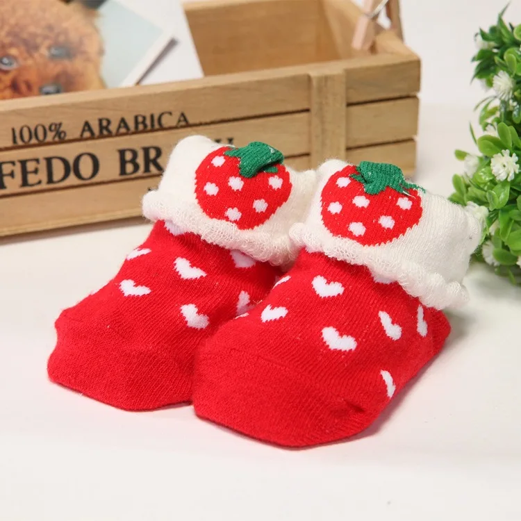 

1 Pair 3-6Month Baby Infant Cute Anti Slip Boots Newborn Cotton Lovely Warm Shoes Slip-resistant Floor Socks Cartoon Slippers