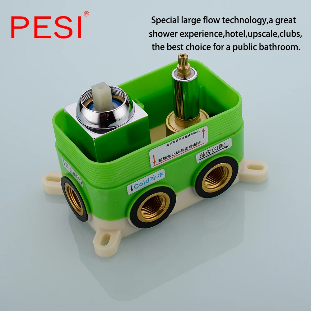 Настенный дождевой Водопад для ванной комнаты набор скрытых хромированных