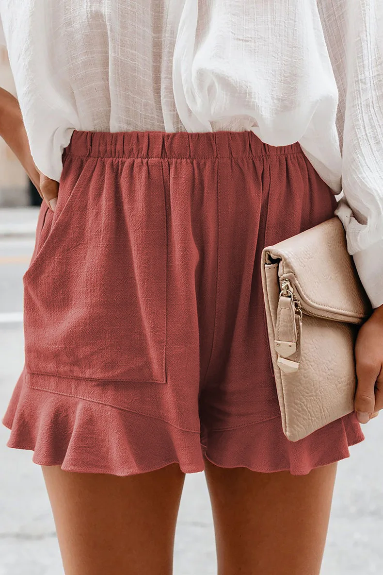 

Women's High Waist Summer Loose Wide Leg Pants, Women's Cotton Linen Shorts, Casual Shorts Sweatpants Shorts Ladies